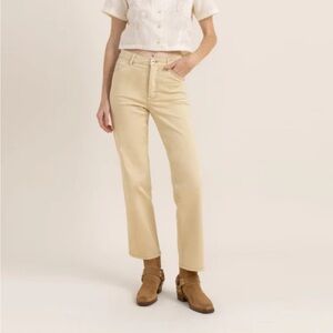 NWT Roark HWY 395 SZ 28 Stovepipe Fit crema denim jeans